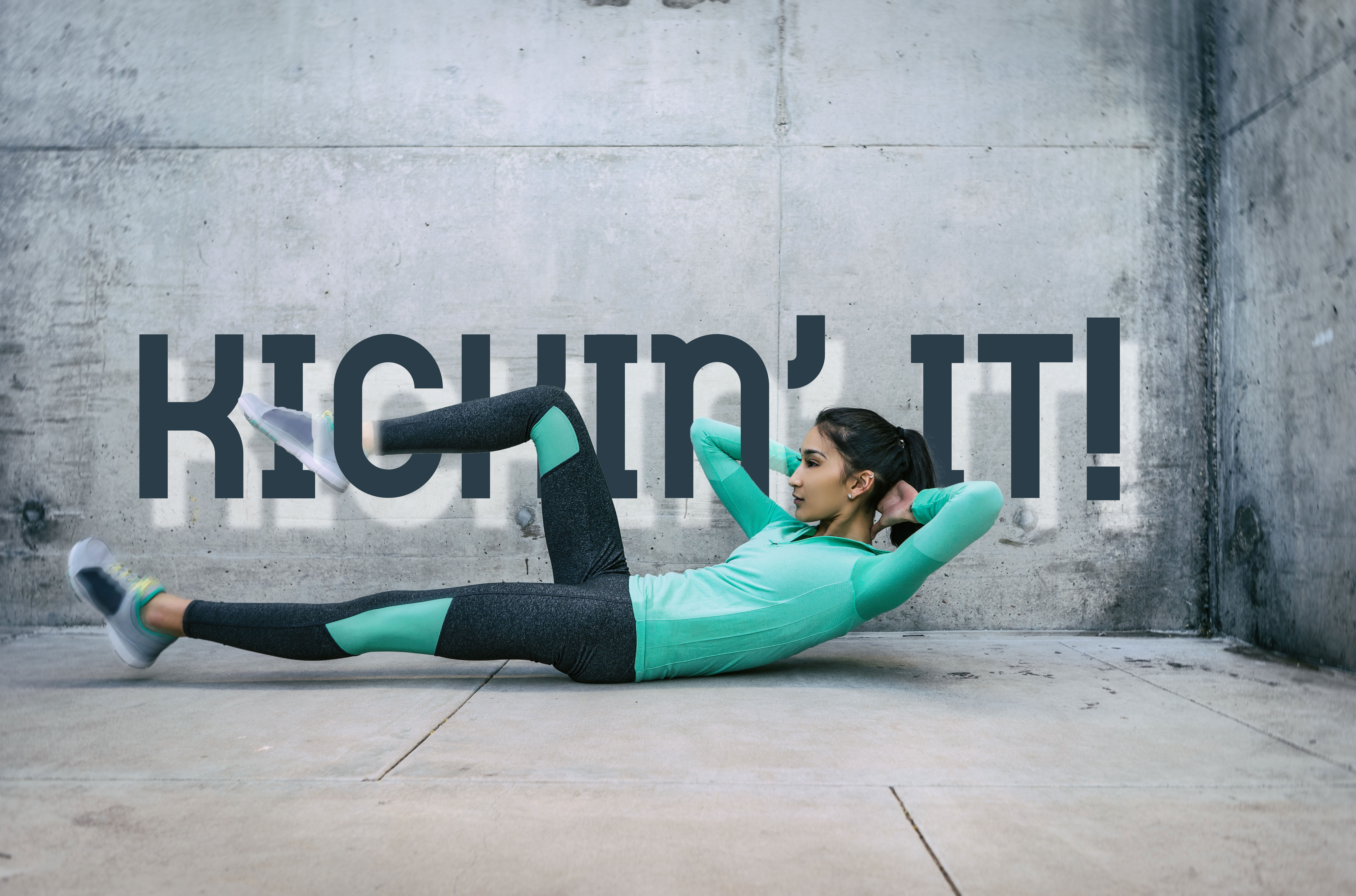 photoshop inspirational with yoga girl poster select and mask weave text in and out